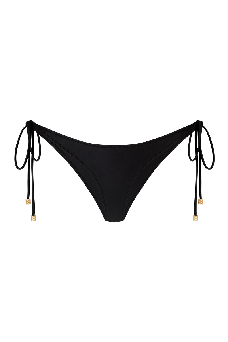 EBONI Nero Gloss - Tie Side Bikini Bottoms