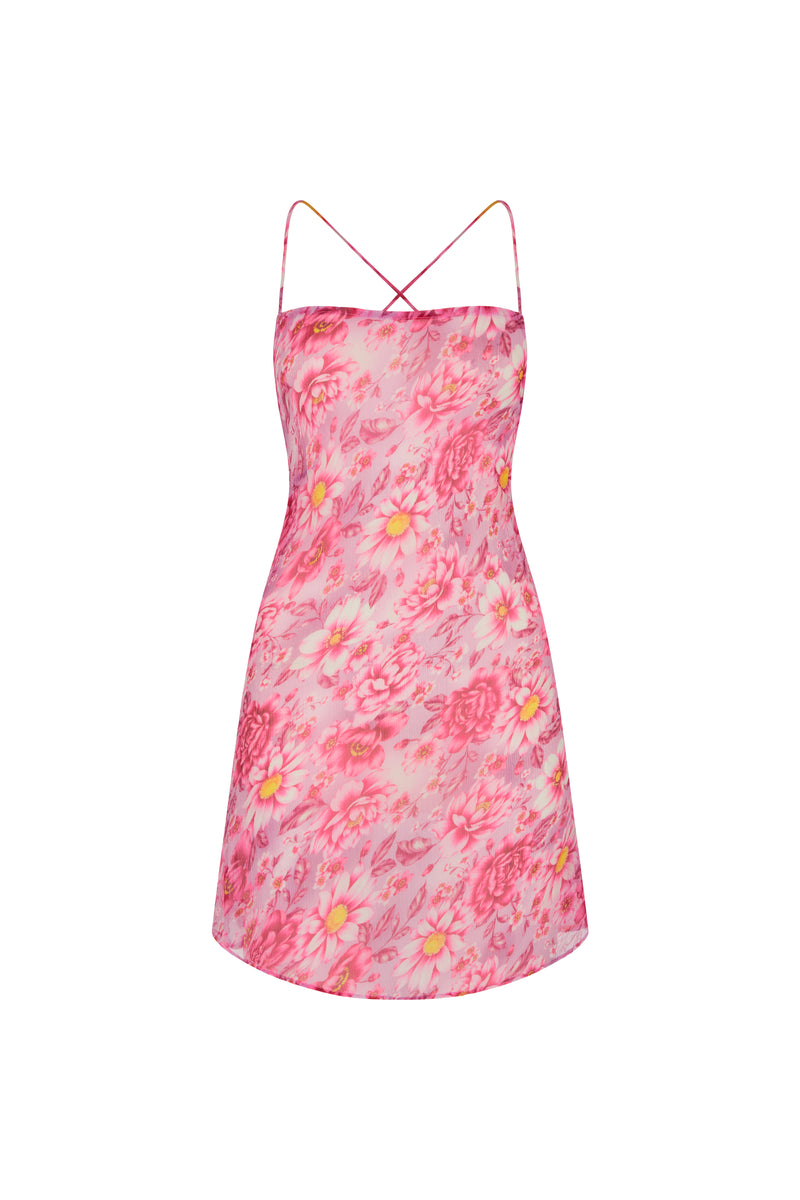 MOSS Azalea - Mini Silk Slip Dress