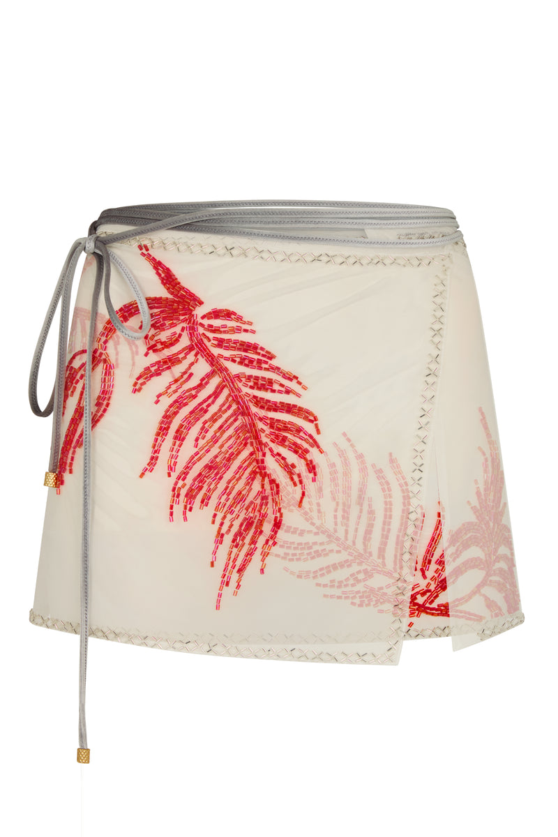 COPERNICA - Beaded Mini Wrap Skirt