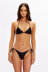EBONI Nero Gloss - Tie Side Bikini Bottoms