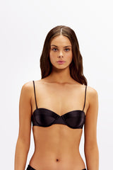 JACI NERO GLOSS - Balconette Bikini Top