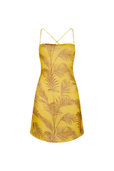 MOSS Sunset Palm - Mini Silk Slip Dress