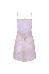 MOSS Zebra Haze - Mini Silk Slip Dress