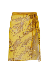 NIA Sunset Palm Silk Wrap Skirt
