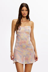 MOSS Zebra Haze - Mini Silk Slip Dress