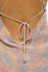 MOSS Zebra Haze - Mini Silk Slip Dress