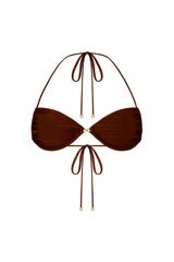 AURELIA Chocolate Fondant - Halter Neck Bikini Top