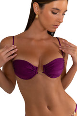 CAMELIA Plum Caspia - Balconette Bikini Top