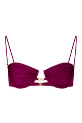 CAMELIA Plum Caspia - Balconette Bikini Top