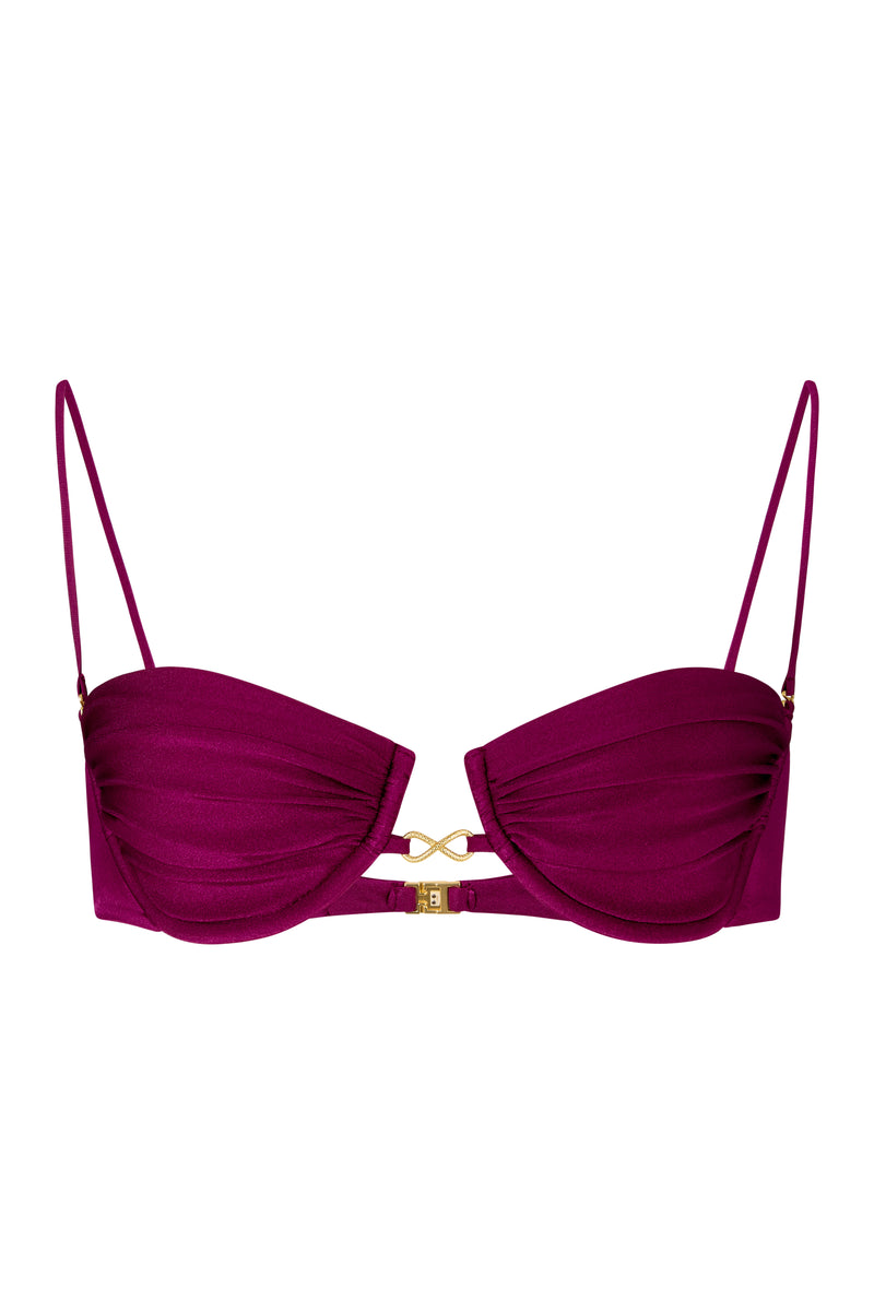 CAMELIA Plum Caspia - Balconette Bikini Top