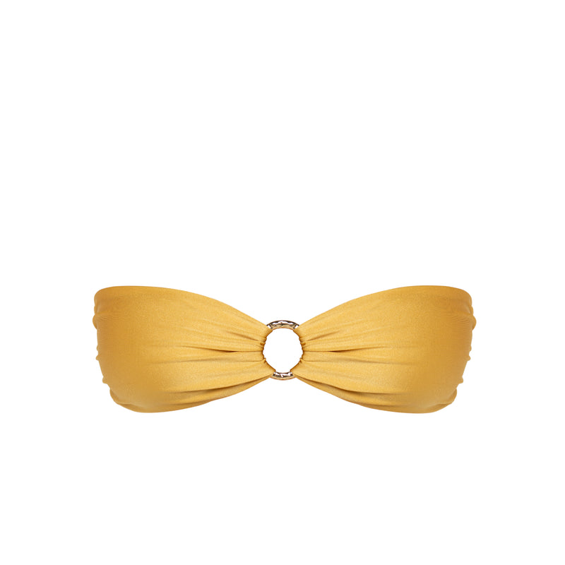 Double-lined bandeau bikini top in Lusso by Sommer Swim