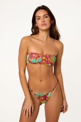 CLEO Opus Print - 90's Tube Bandeau Bikini Top