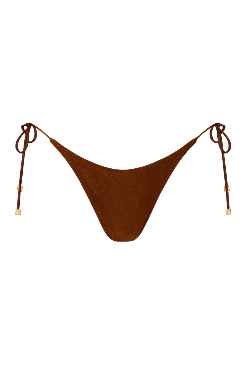 EBONI Chocolate Fondant - Tie Side Bikini Bottoms