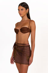 ORLA - Beaded Mini Wrap Skirt