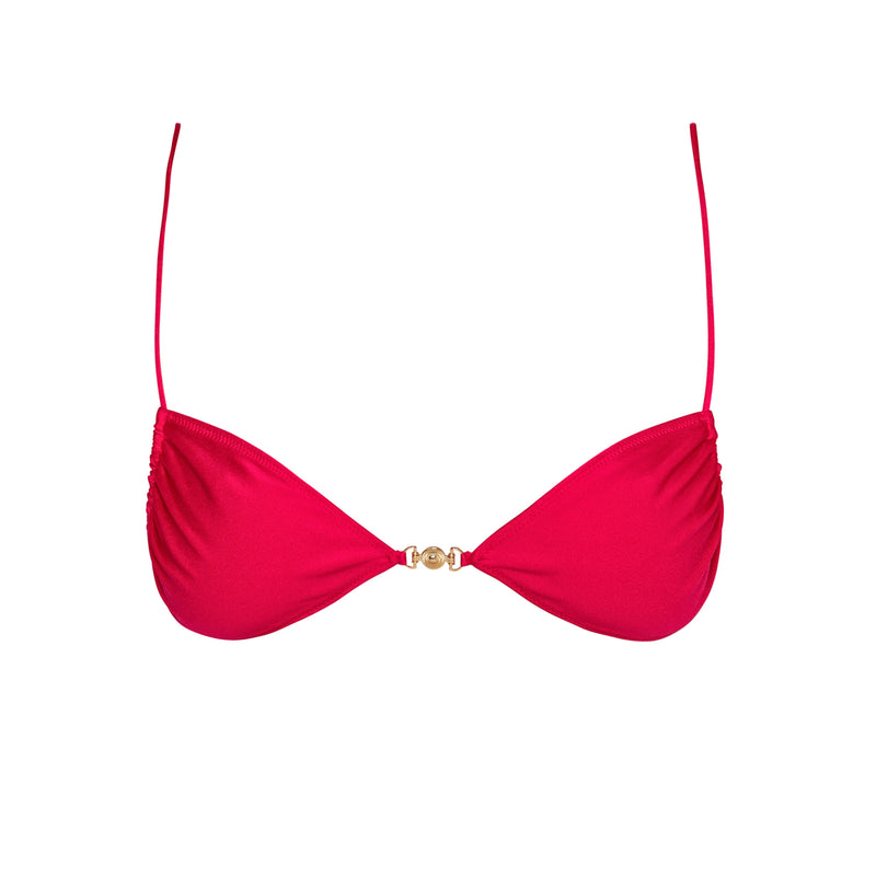 Edna Bralette (V-neck Summer Carnival Bra Top in Red White and